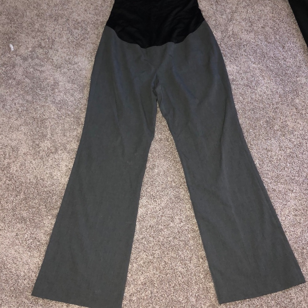 Gray maternity slacks